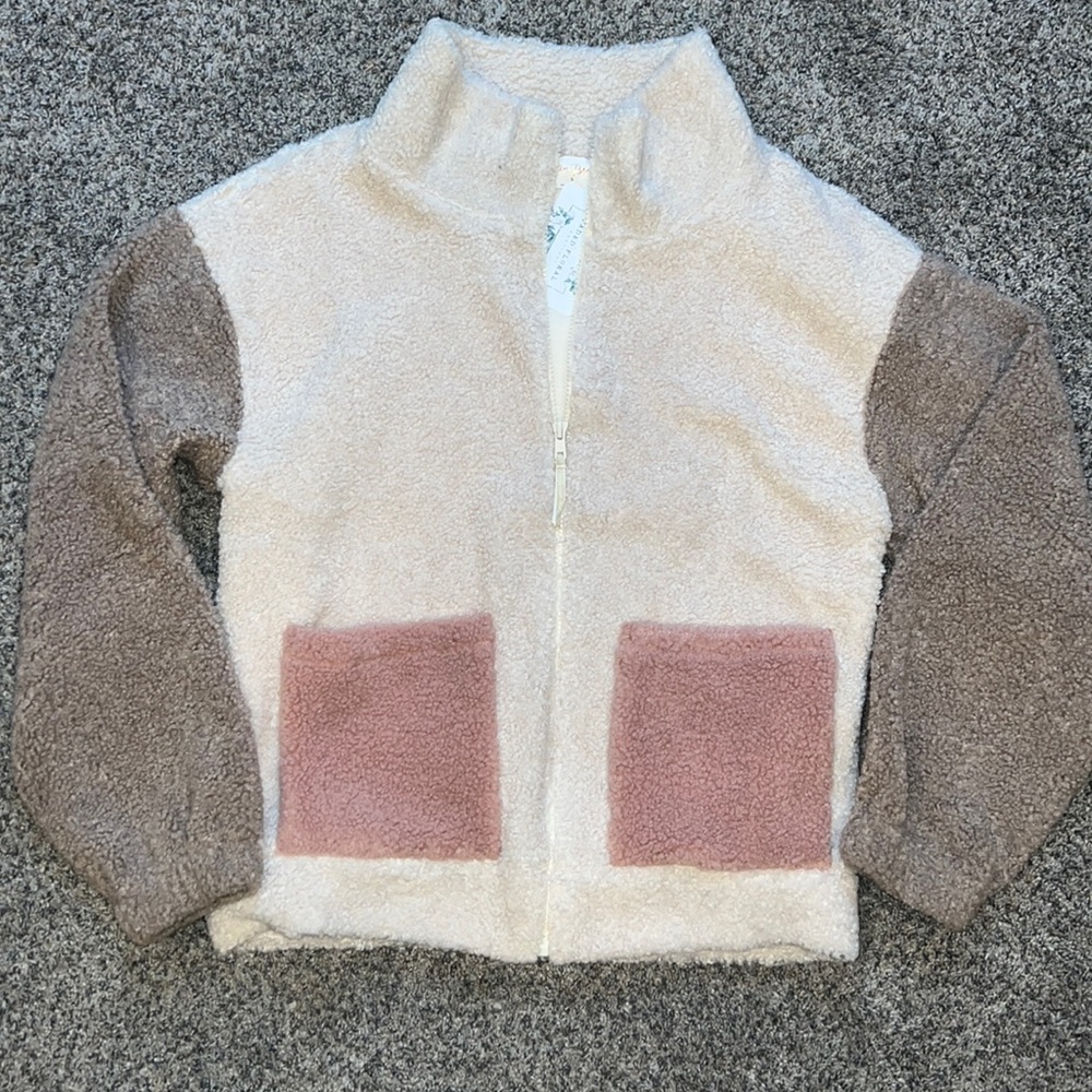 Women’s Playful Heart Cream & Mocha Jacket